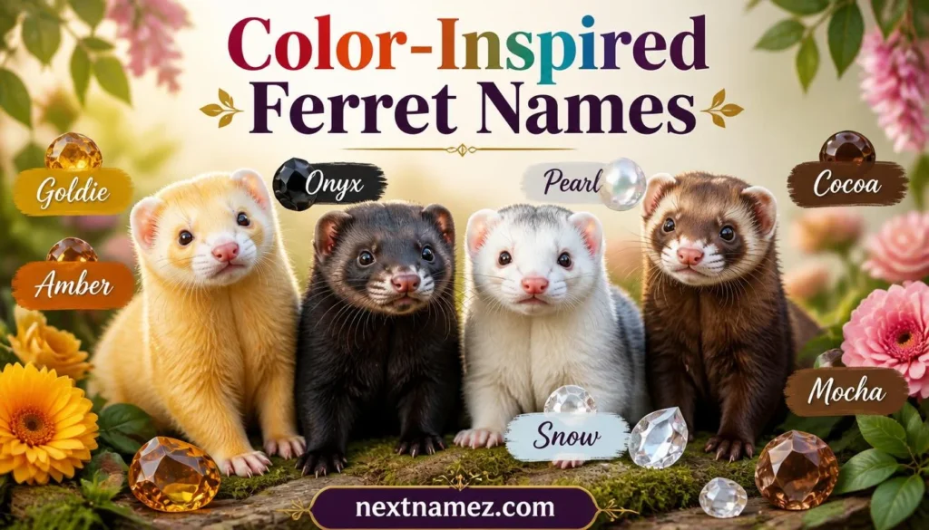  Color-Inspired Ferret Names