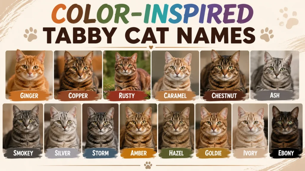 Color-Inspired Tabby Cat Names