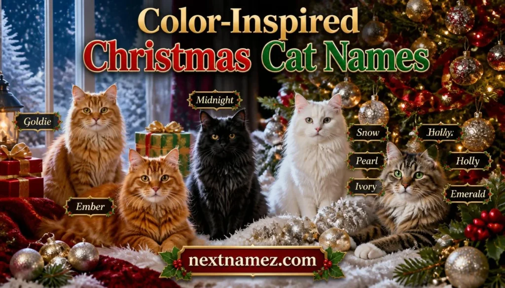 Color-Inspired Christmas Cat Names