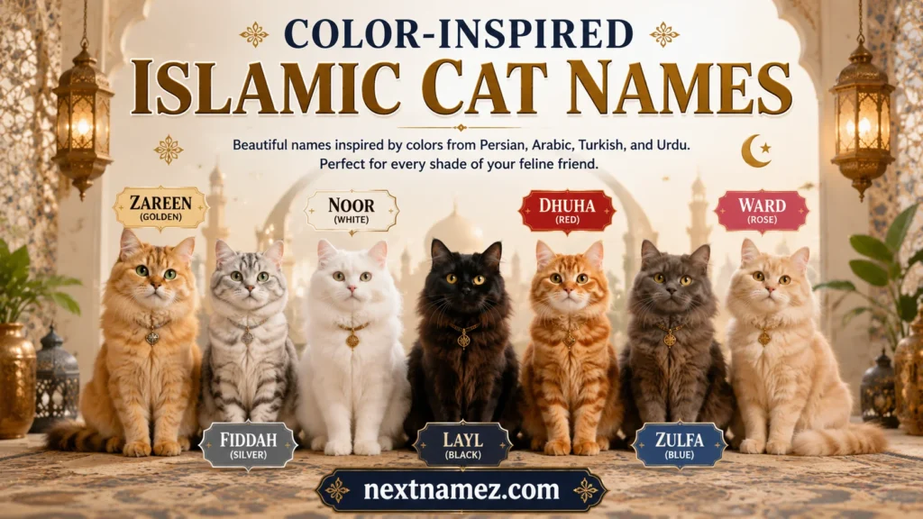 Color-Inspired Islamic Cat Names