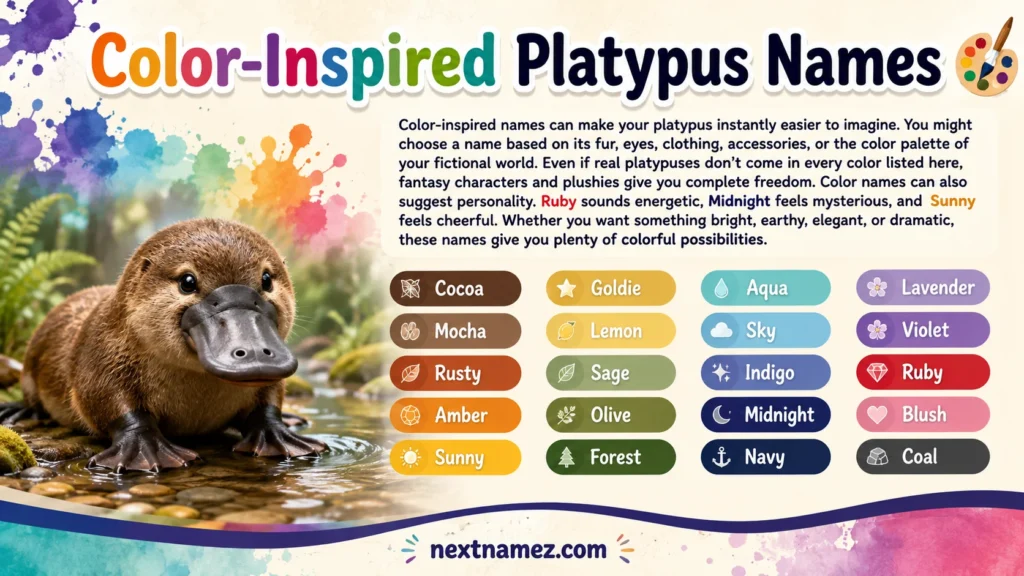 Color-Inspired Platypus Names