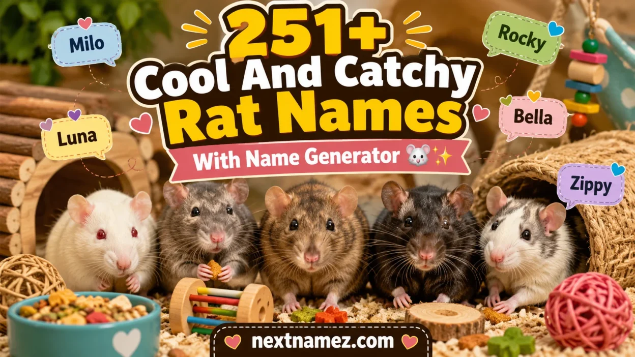 251+ Cool And Catchy Rat Names With Name Generator featuring adorable pet rats and creative naming ideas.