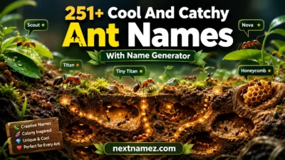 251+ Cool And Catchy Ant Names With Name Generator featuring hardworking ants in a natural colony environment with creative naming ideas.