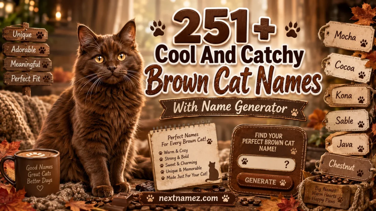 Brown Cat Names With Name Generator