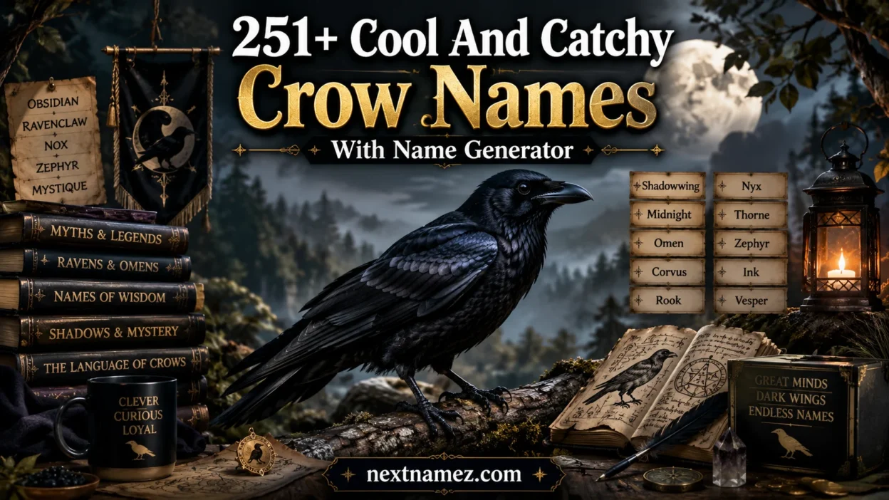 251+ Cool And Catchy Crow Names With Name Generator