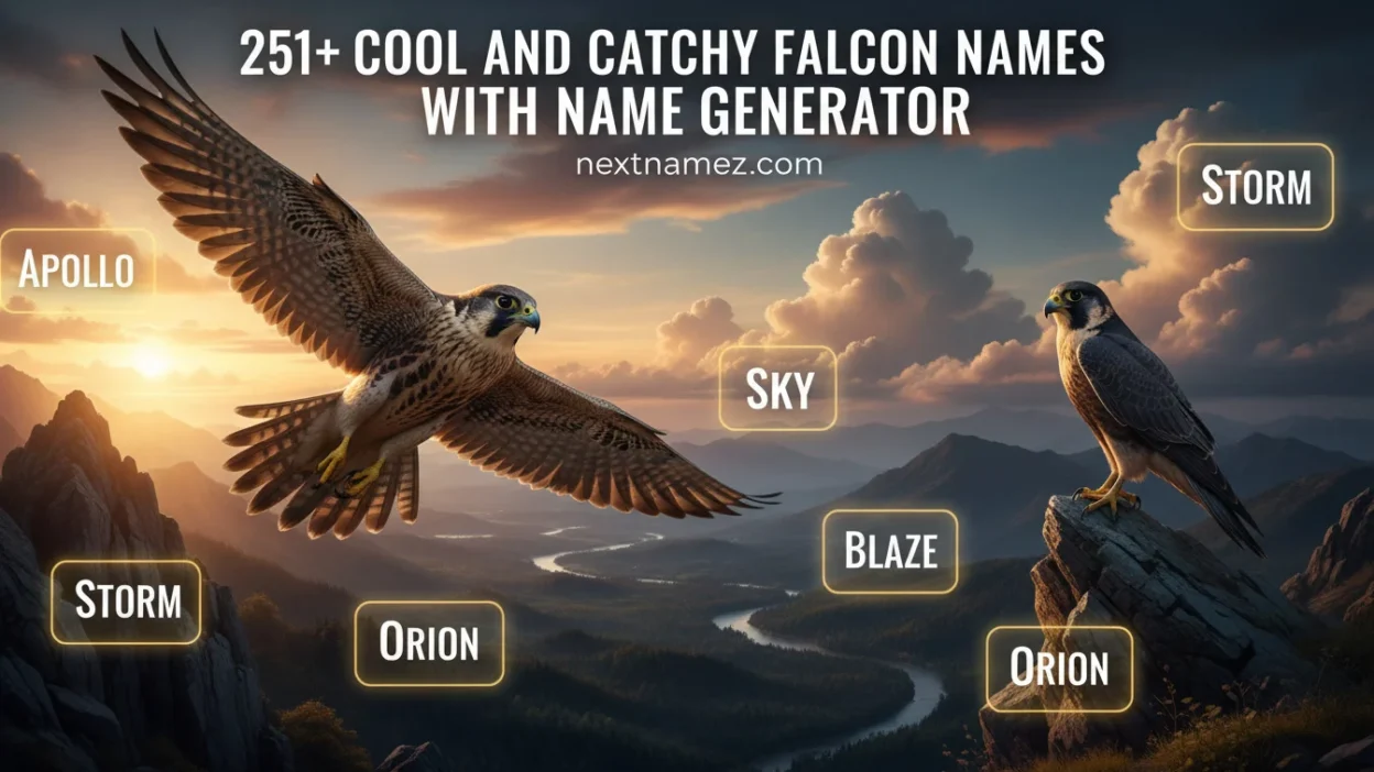 251+ Cool And Catchy Falcon Names With Name Generator