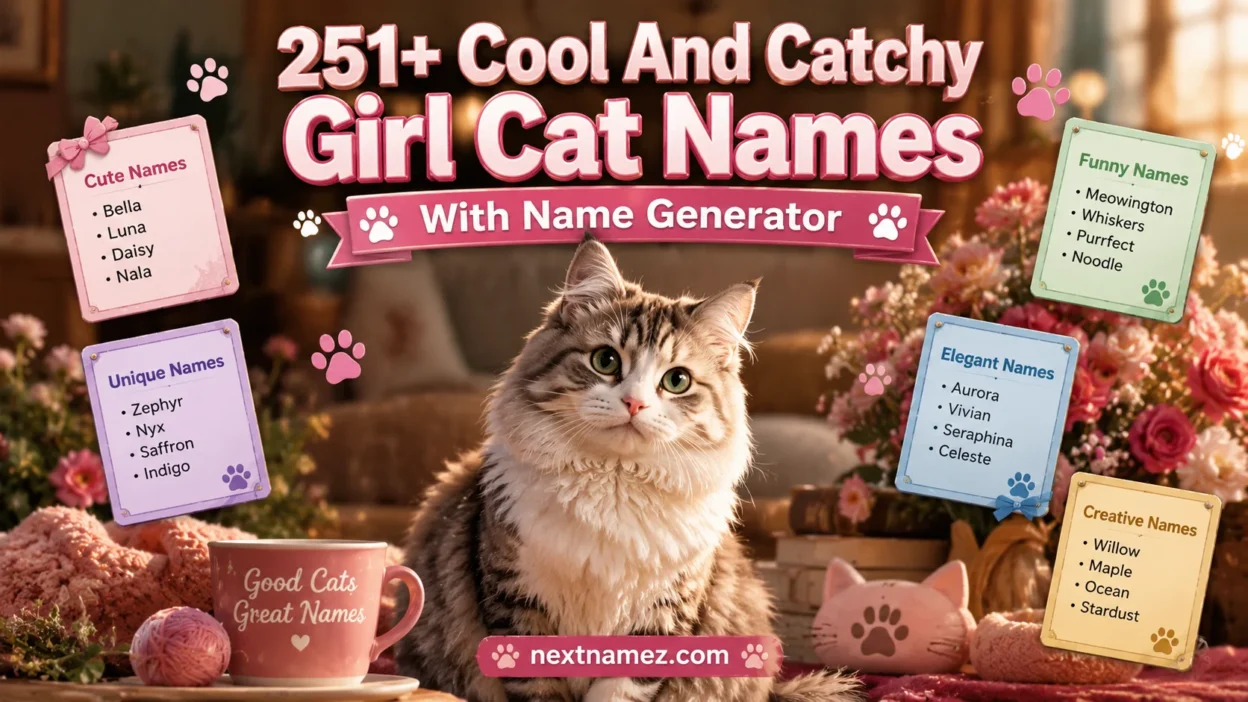 251+ Cool And Catchy Girl Cat Names With Name Generator
