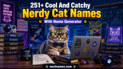251+ Cool And Catchy Nerdy Cat Names With Name Generator