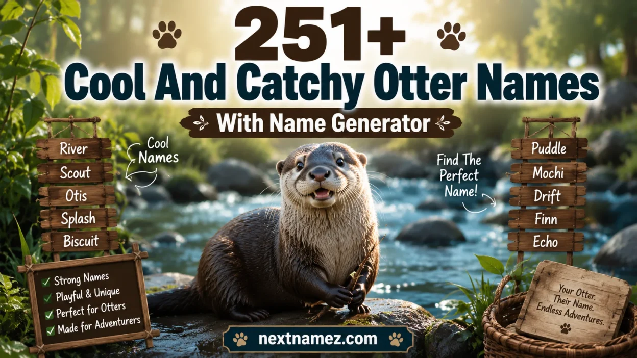 251+ Cool And Catchy Otter Names With Name Generator