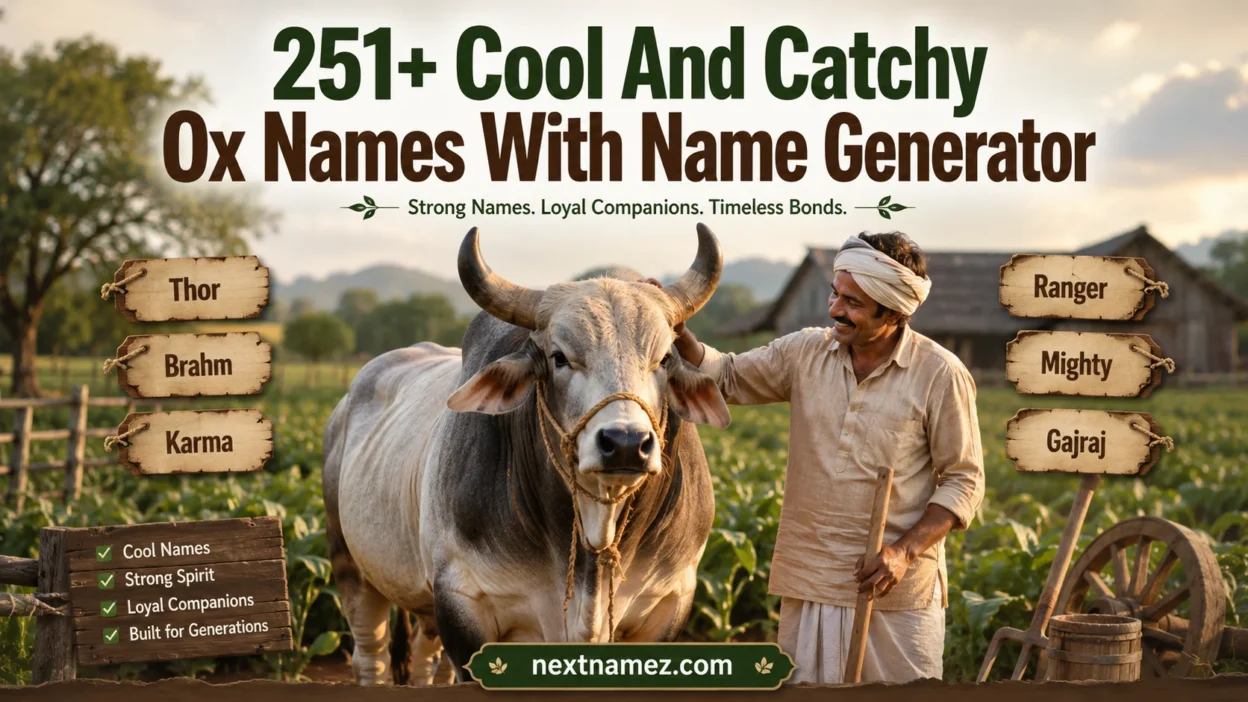 251+ Cool And Catchy Ox Names With Name Generator