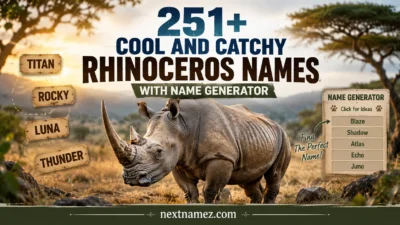 251+ Cool And Catchy Rhinoceros Names With Name Generator