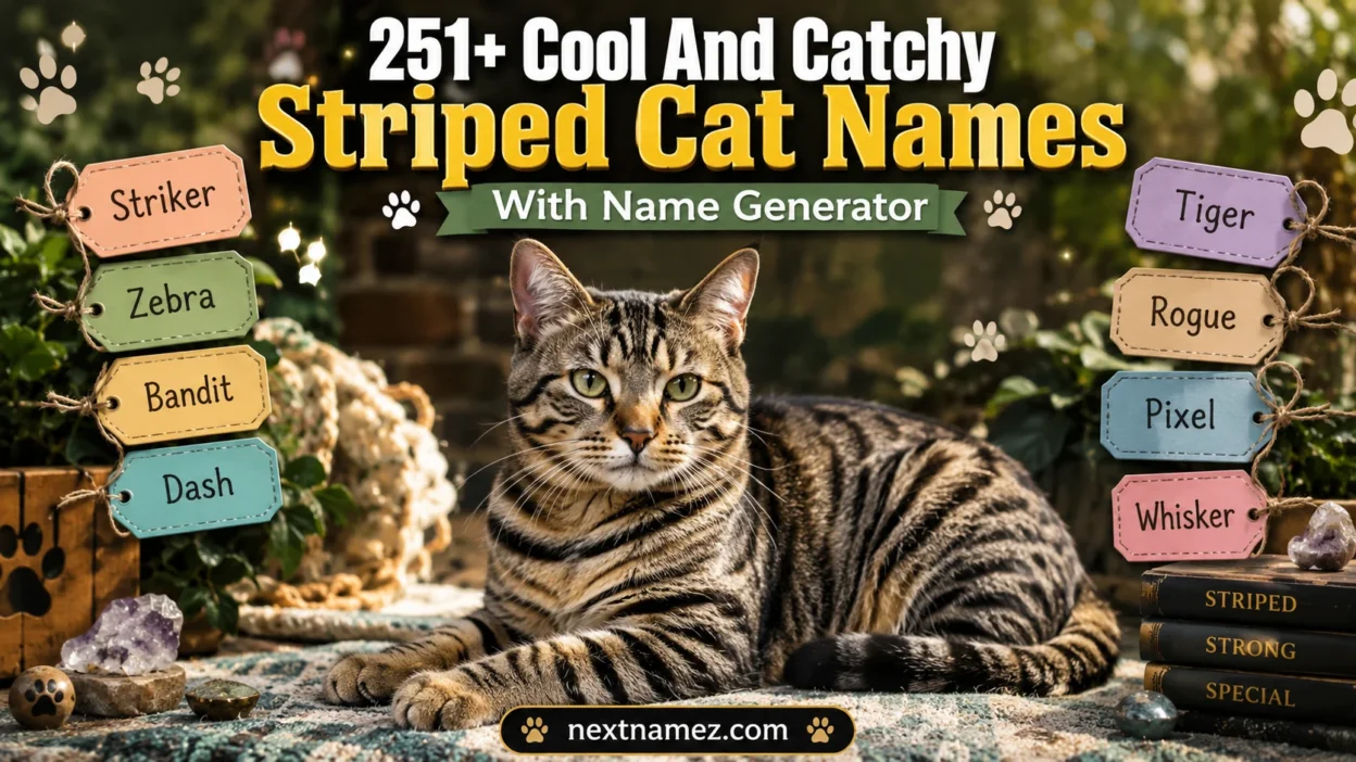 251+ Cool And Catchy Striped Cat Names With Name Generator