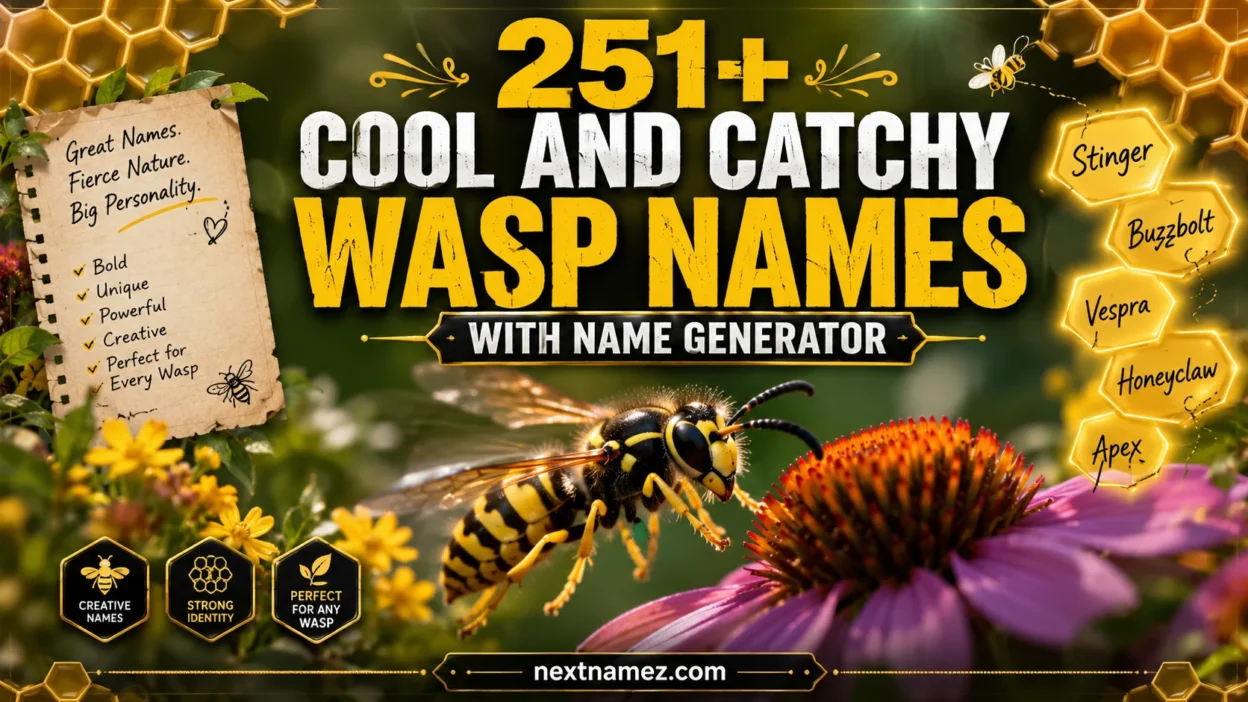 251+ Cool And Catchy Wasp Names With Name Generator