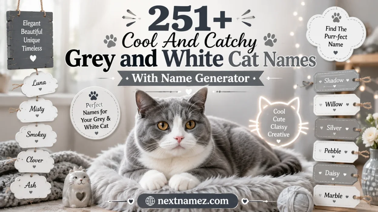 Grey and White Cat Names