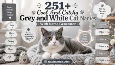 Grey and White Cat Names
